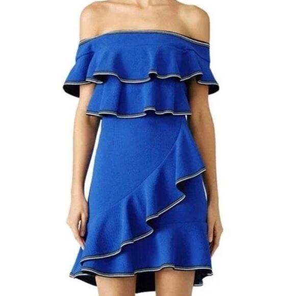 Rebecca Vallance Ruffle Mini Dress - Picture 1 of 11